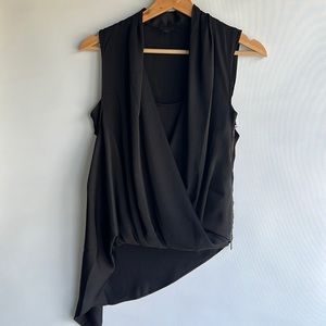 Allsaints black asymmetric top. Size 0
